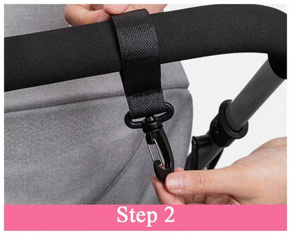 2/5pcs Organizer Diaper Bag Shopping Pram Hook Buckle Stroller Hanger Stroller Hooks Buckles Clip Aluminum Alloy Carabiner Cart