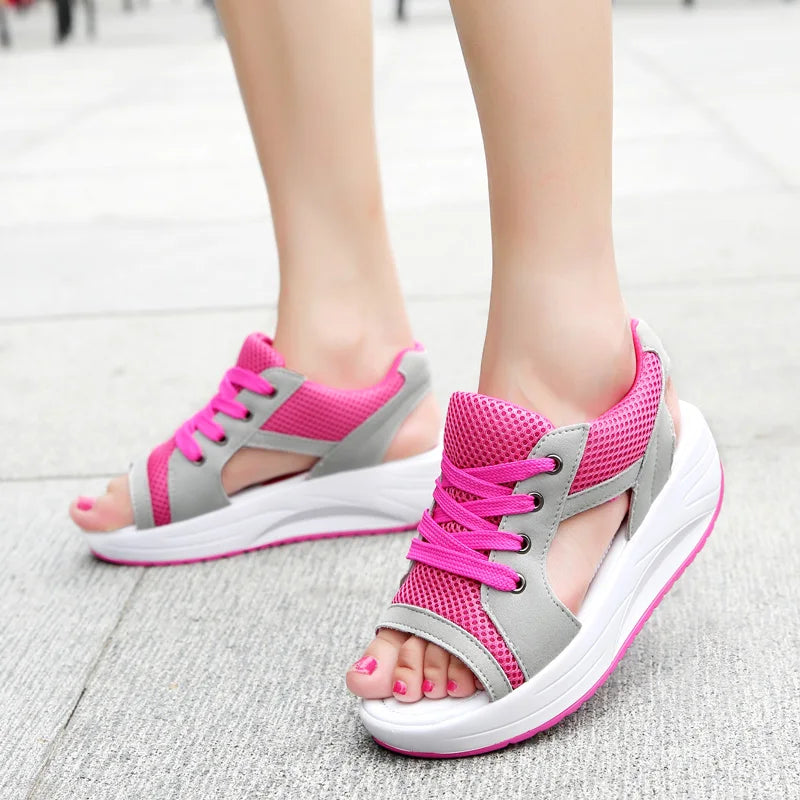 Women Sandals 2023 New Lady Platform Chunky Sandals Comfortable Women's Sandals Open Toe Casual Summer Sports Shoes