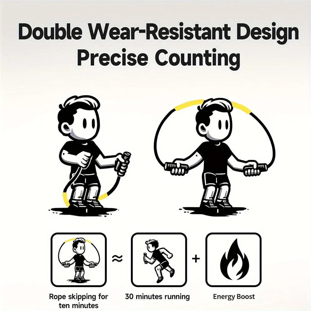 1PCS Bearing Jump Rope Wear-resistant Adjustable Rope Length Sponge Handle Is Suitable for Fitness Training and Agile Training