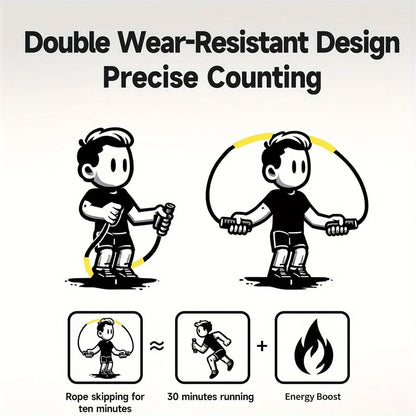 1PCS Bearing Jump Rope Wear-resistant Adjustable Rope Length Sponge Handle Is Suitable for Fitness Training and Agile Training