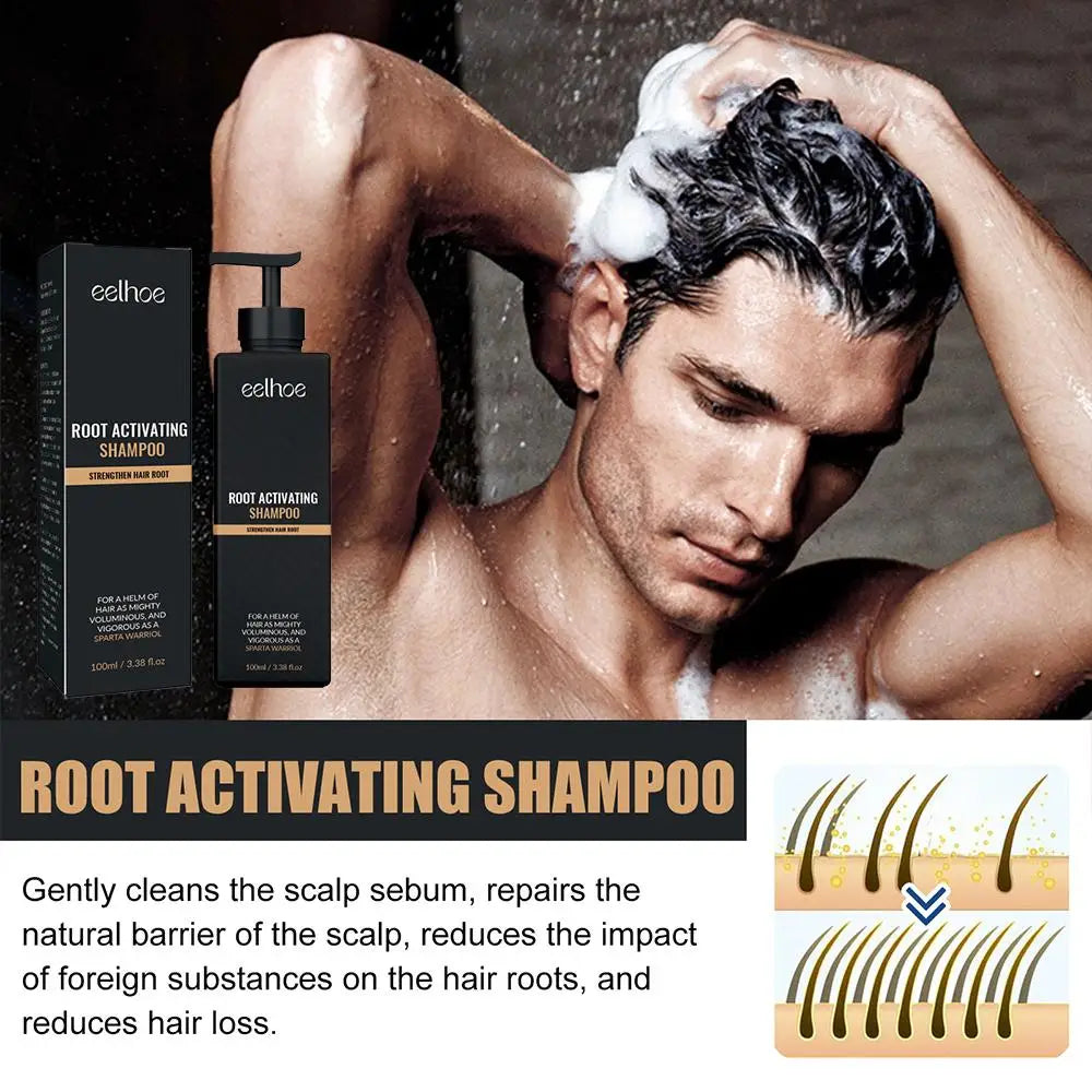 2PCS Anti Baldness Shampoo Thickening Shampoo Root Activator Shampoo Nourish Hair Regrowth Shampoo For Thinning Hair & Hair Loss