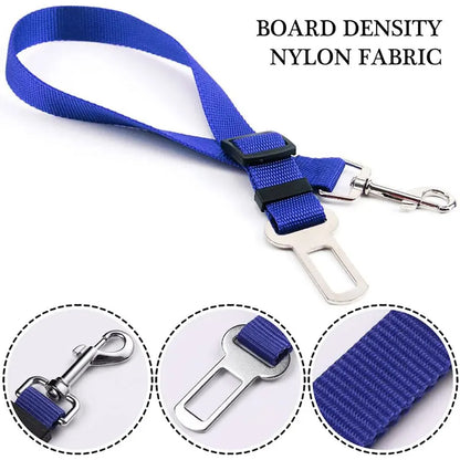 Adjustable Dog Car Seat Belt Safety Harness with Lead Clip Traction Harness for Cats And Dogs Vehicle Pet Seat Accessory