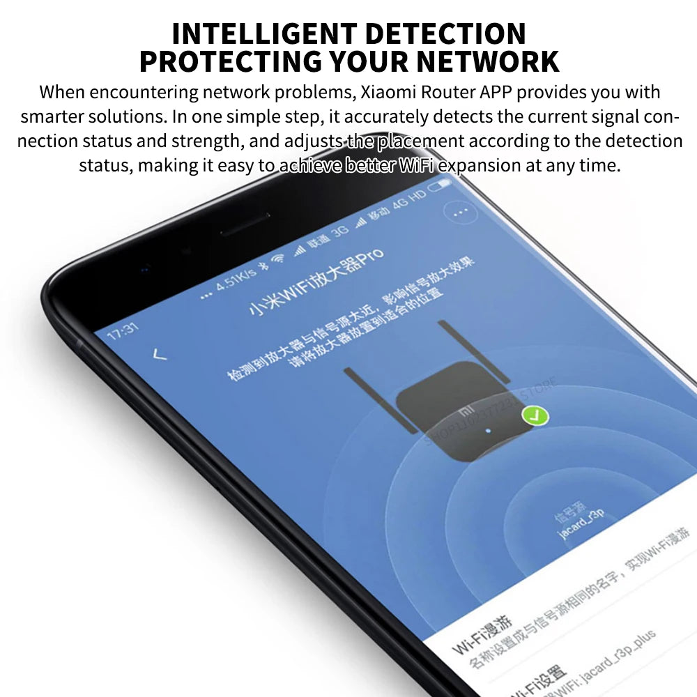 Original Xiaomi Mijia Wifi Amplifier Pro 300M 2.4G Repeater Network Expander Range Extender Roteader Mi Wireless Wi-Fi Router