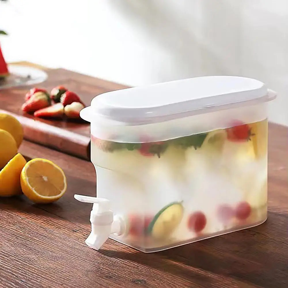 ﻿ Fridge Drink Dispenser 3.5L Large Capacity Cold Water Kettle with Faucet Iced Beverage Dispenser Refrigerator With faucet