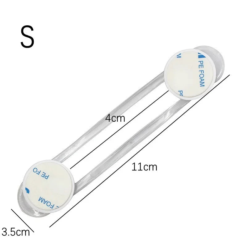 Transparent Strap Baby Safety Cabinet Lock Children Kids Finger Protection Cabinet Refrigerator Door Lock Buckle Anti-pinch Lock