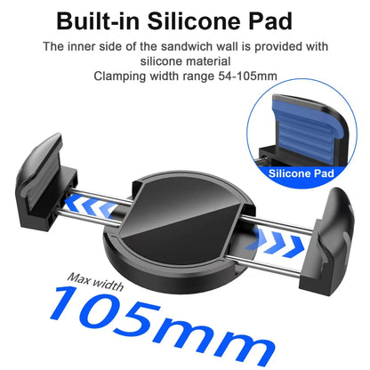 Magnetic Phone Clamp for Magnet Car Phone Holder Universal Mounts Cycling Cellphone Clip Quick Lock Release/Attach/Detach