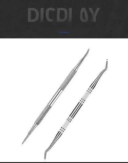 6pcs Stainless Steel Manicure Pedicure Knife To Remove Dead Skin Calluses Thick Hard Nail Clippers Acne Needle Pick Tool Set