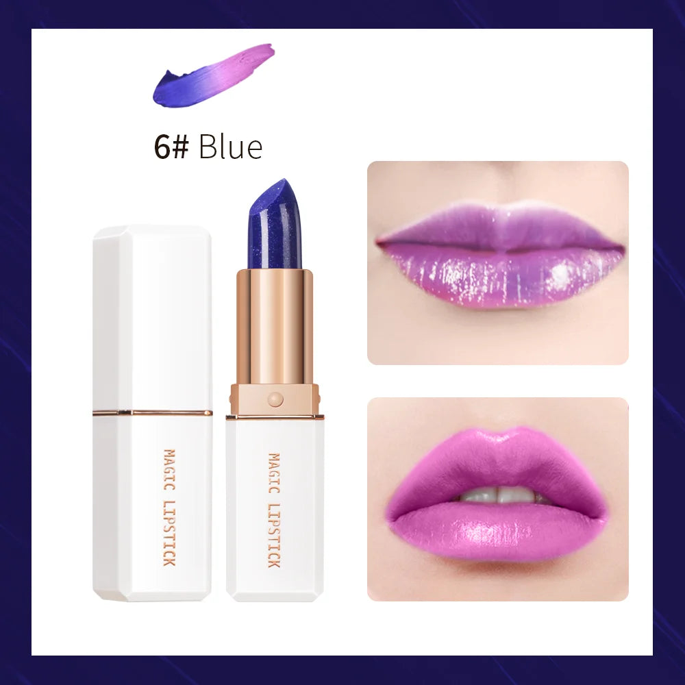 Magic Lipstick Temperature Color Changing Lip Stain Gloss Moisturizing Long Lasting Waterproof Lip Balm 6Colors Women Lipstick