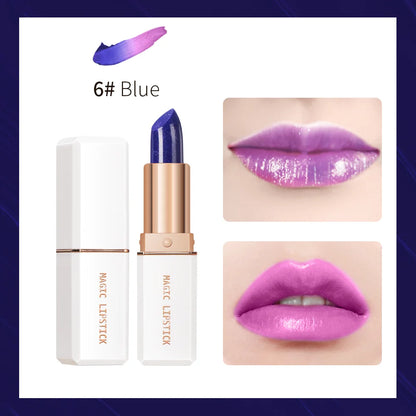 Magic Lipstick Temperature Color Changing Lip Stain Gloss Moisturizing Long Lasting Waterproof Lip Balm 6Colors Women Lipstick