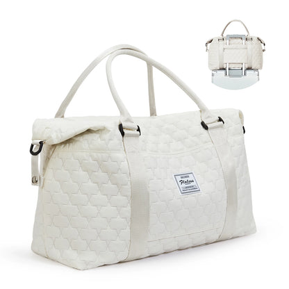 Large Duffle Tote Bag Weekender Carry on Overnight Bags for Women Travel With Trolley Sleeve Wet Pocket, Sports Tote Gym Bag