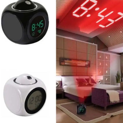 Multi-function Projection Chime Clock LED Light Projection Alarm Clock Voice Chime Clock Projection Clock