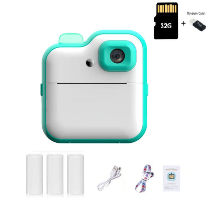 Kids Thermal Print Camera Instant Photo Printing Camera 1080P HD Digital Camera Toys Parent-child Interaction Camera Toys Gifts