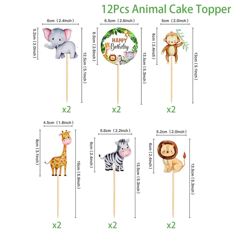 Staraise Woodland Animal Party Safari Jungle DIY Party Decor Birthday Party Decoration Kids Woodland Theme Party Baby Shower