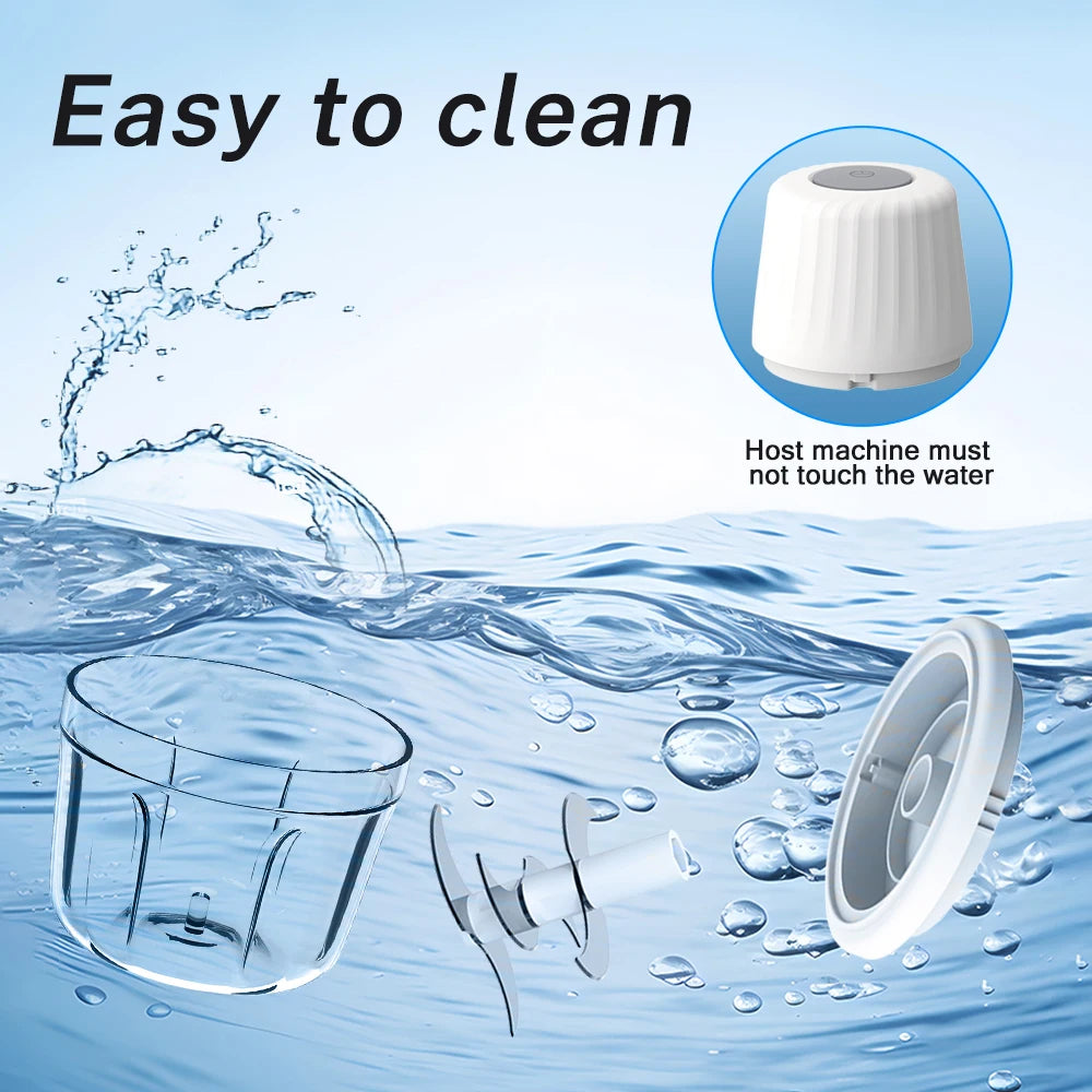 DEEWAZ 250ml/400ml Electric Garlic Masher Mini Chopper Multi Function Meat Grinder Masher Machine Vegetable Chopper Usb Charging