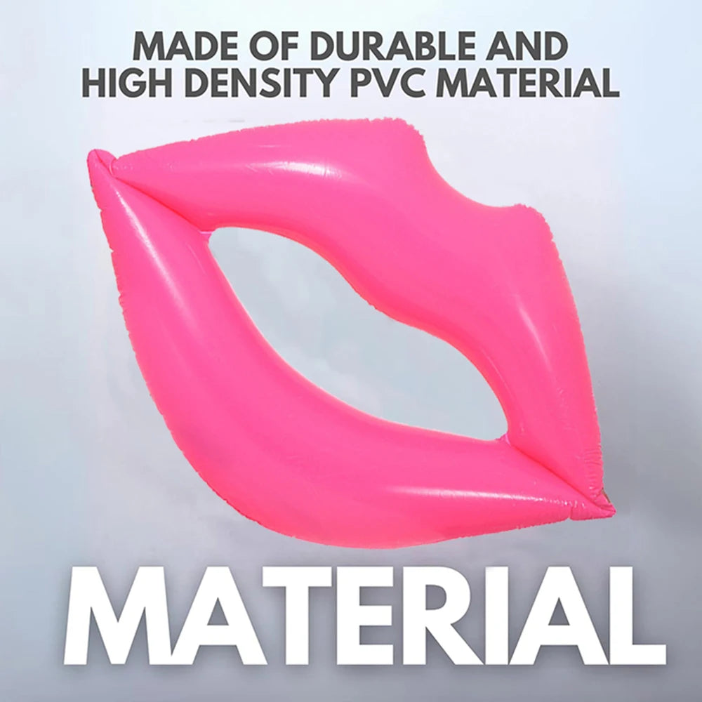 Red lip swimming ring Inflatable pool flash swimming ring swimming tool pool lifebuoy swimming pool float adult pool