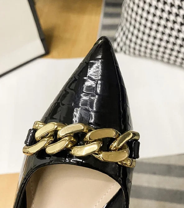 Office Shoes For Women 2024 Ladies Summer Footwear With Medium Heels Pointed Toe Luxury Leather Casual Comfortable And Elegant A