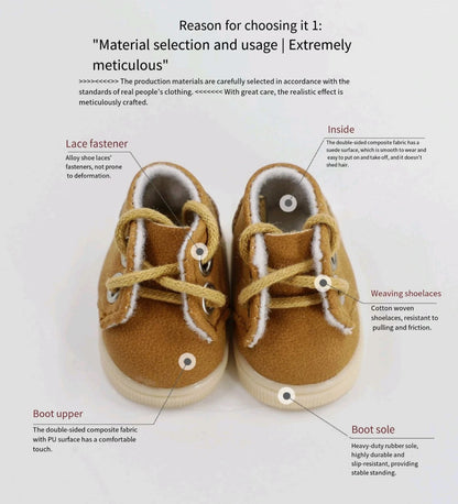 Labubu 17cm  Shoes Fashion labubu Canvas Shoes Clothes Cartoon Baby Canvas Leather Shoes Doll Universal Clothing Accessories