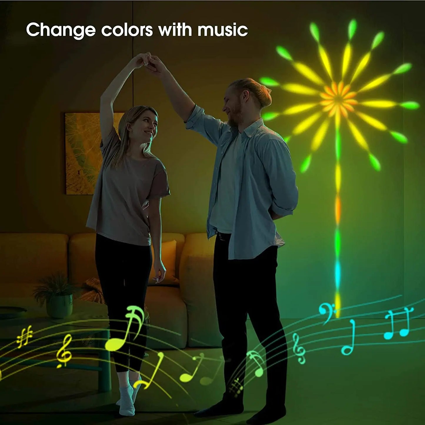 Smart LED Light Strip DIY Firework Remote Bluetooth Festoon Lamp For Christmas Bedroom Party Wedding Decor Holiday Fairy Lights