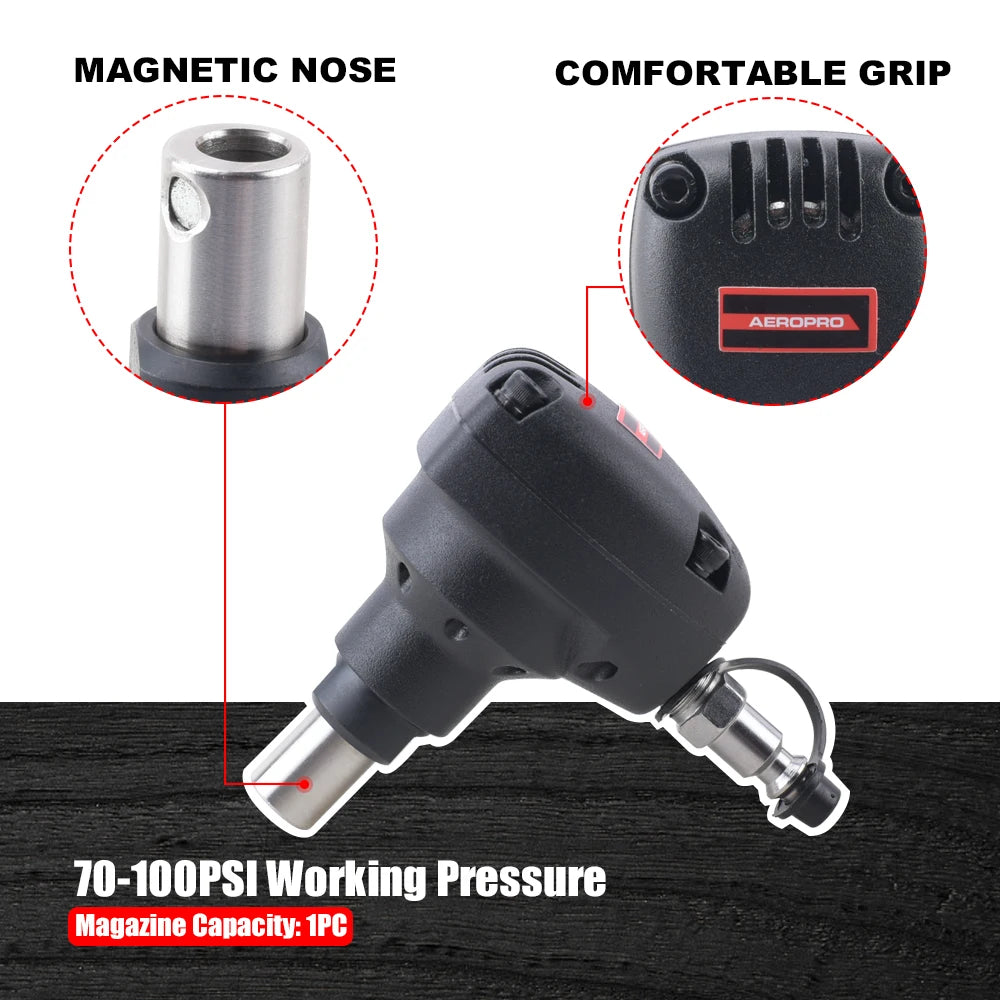 AEROPRO Air Palm Nailer Pneumatic Mini Palm Nailer Palm Hammer Ergonomic Lightweight Impact Nails For Wood Working Nail Gun