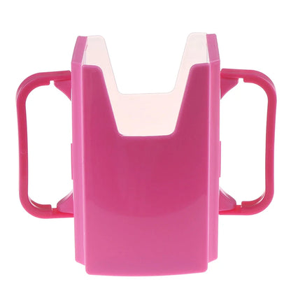 Infant Anti-Spill Cup Holder Bottle Cup Milk Holder Adjustable Safety Plastic Baby Toddler Juice Box Drinking