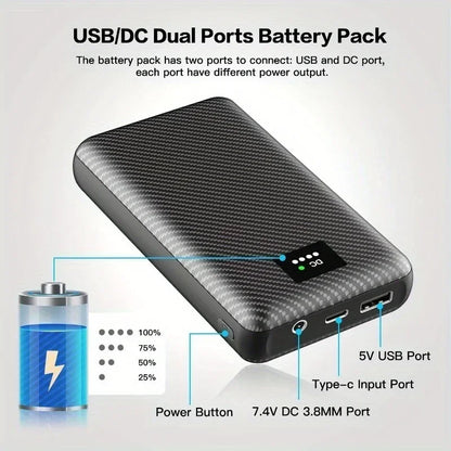 Powerbank 40000mAh Portable Heating Mobile Power Supply for Heating Vest Jacket Gloves Electric Heating Equipment DC Power Bank