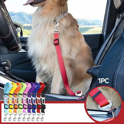 Top-grade Pet Car Safety Belt Dogs Cats Safety Belt Reflective Line Adjustable Seat Belt Length Suitable Any Dog Traction Collar