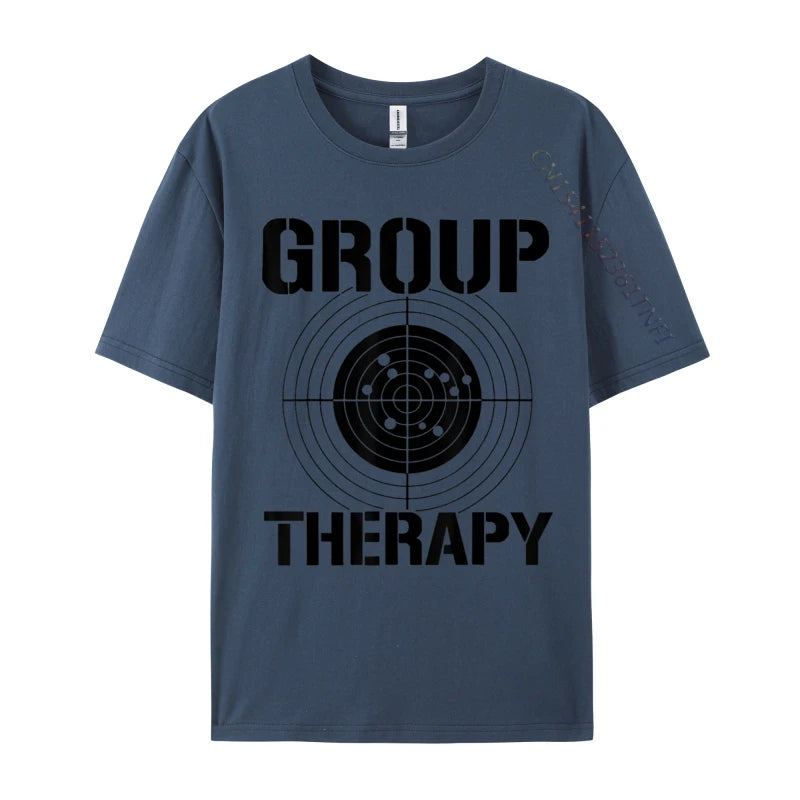 Men T-shirts Group Therapy Casual T-Shirt Retro Normal Cotton Men Tops Tees Casual Clothing Shirt Top Quality