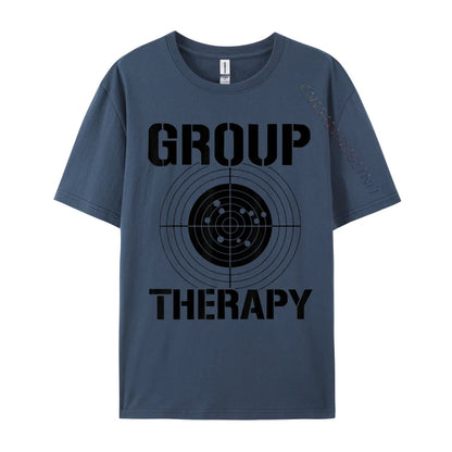 Men T-shirts Group Therapy Casual T-Shirt Retro Normal Cotton Men Tops Tees Casual Clothing Shirt Top Quality