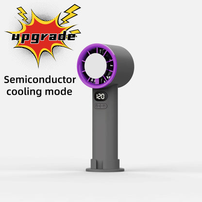 Portable Hand Fan , 120 Wind Speeds, Mini Bladeless Handheld Fan, USB Rechargeable Personal Highspeed Fans, Electric Eyelash Fan