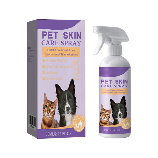 60ml Pet Skin Itching Spray Antimicrobial No Alcohol Removing Mites And Relieving Cleaning Care Supplies For Dogs And Cats