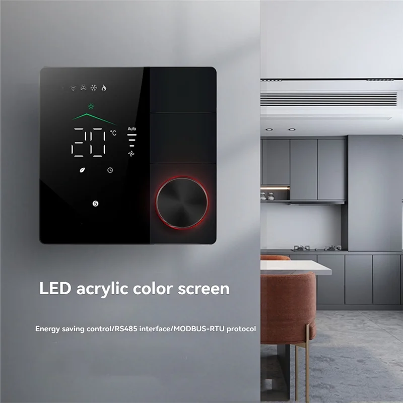 ABJN-Tuya Smart Thermostats For Air Conditioner With WIFI Remote Control Smart Knob Thermostat LED Temperature Control Switch C