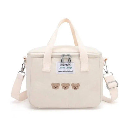 New Mother Baby Bag Diaper Bags Multifunctional Bear Embroidery Thermal Insulation Mommy Waterproof Fashion Food Storage