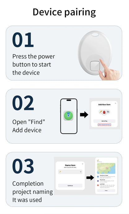 Smart Track Device AirTag Bluetooth GPS Tracker For IOS Find My App Anti-loss Luggage Key Car Pet Kid Finder Locator Positioner
