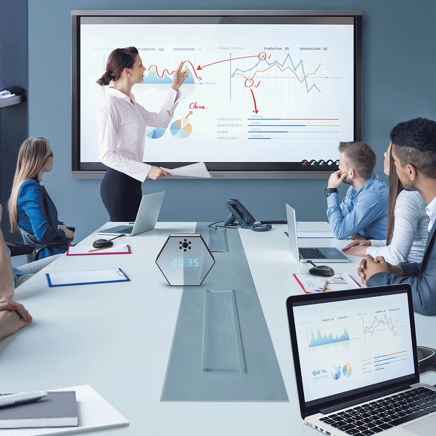 Indoor home surveillance camera, mobile phone, remote network, HD night vision, wireless camera, caretaker