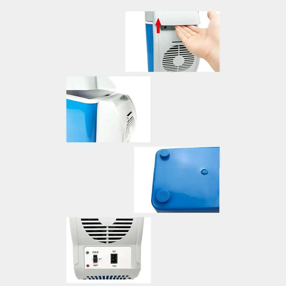 Portable Refrigerator Car Travel Electric Fridge 7.5L 12V Quiet Double-Mode Refrigerator For Bedroom RV Kitchen Camping