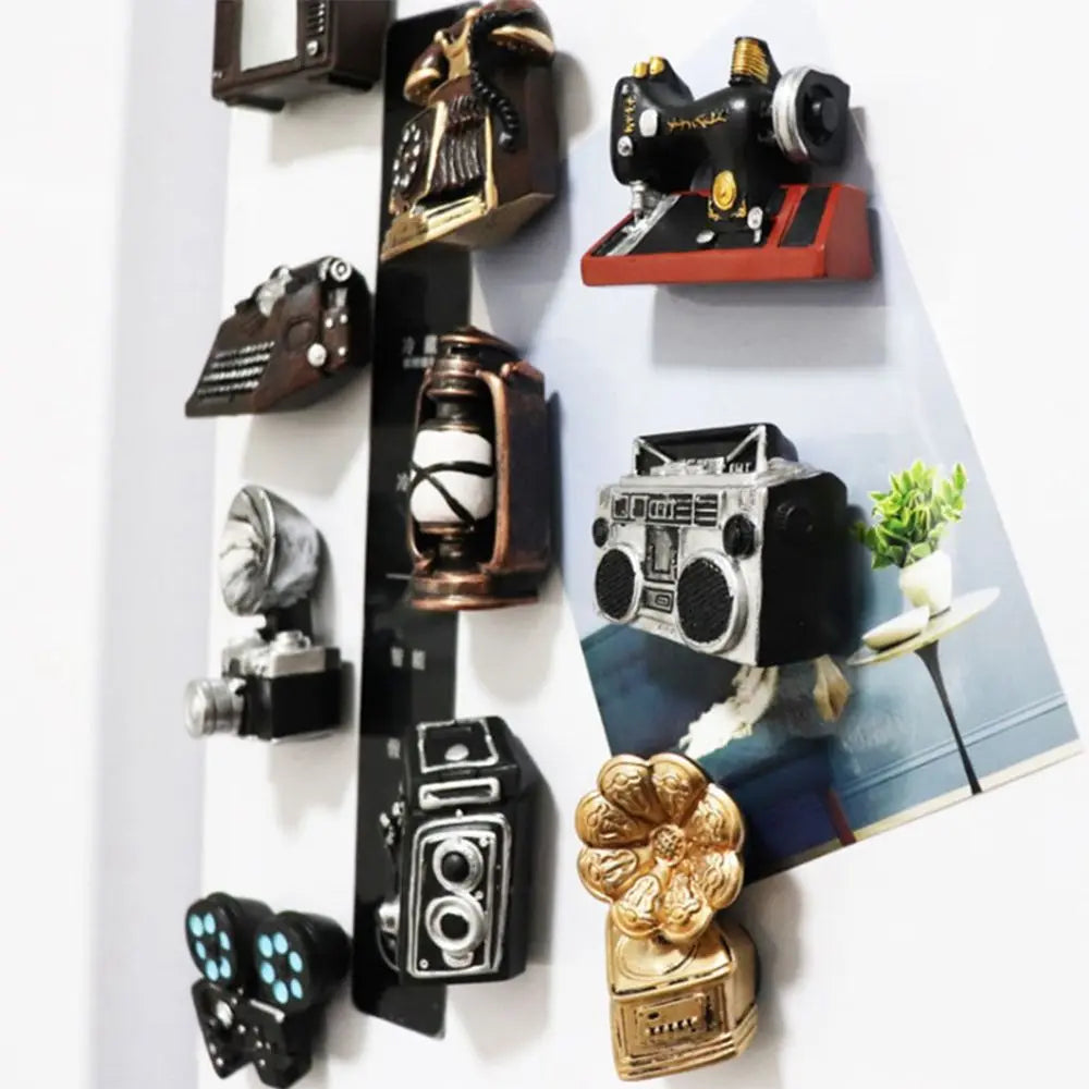 Household Retro Fridge Magnets Mini Personality Creative Refrigerator Magnetic Stickers Creative Home Decoration Accessories