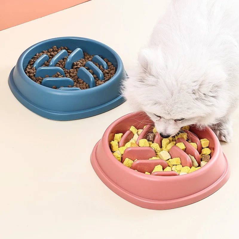 Slow Feeder Dog Bowls Anti-Choking Puzzle Dog Food Bowls, Anti-Slip Interactive Feeding Slow Down Eating, Bloat Stop Maze Dishes