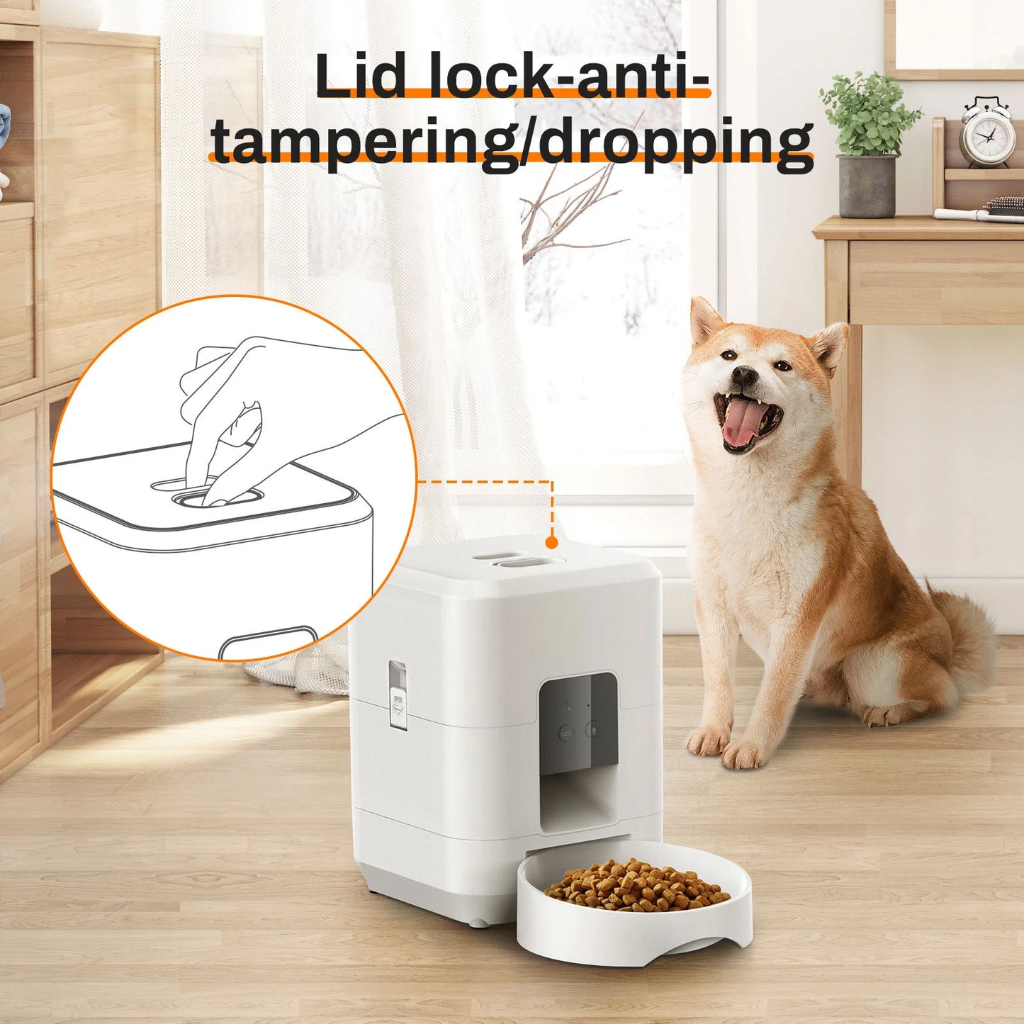 2L Automatic Pet Feeder Smart Control Cat Feeder WIFI Feeders Intelligent Timed And Quantitative Feeding Remote Feeding Cat