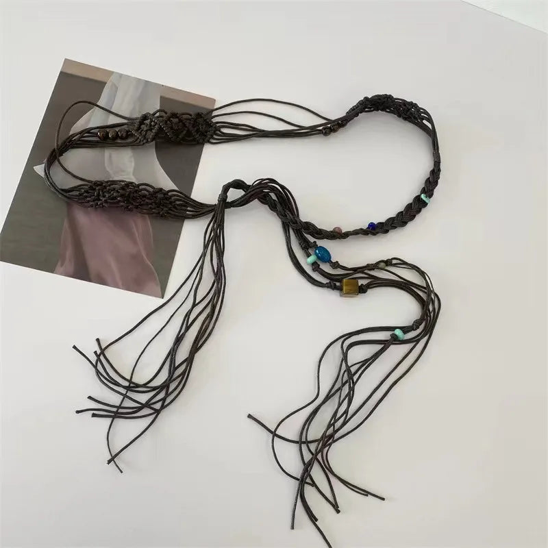 Fashion Retro Metal Accessories Fedora Belt Accessories Men Women Hats Straw Hat Accessories Belt Chain Decoration