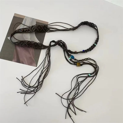 Fashion Retro Metal Accessories Fedora Belt Accessories Men Women Hats Straw Hat Accessories Belt Chain Decoration