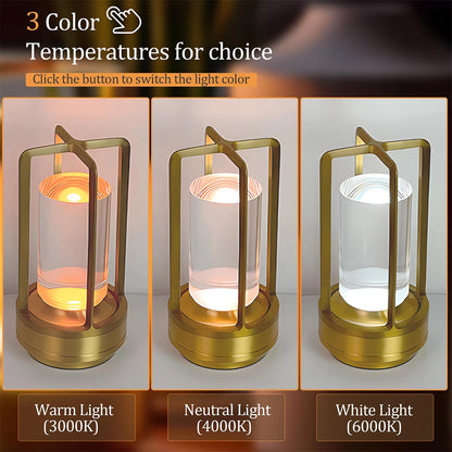 Led Touch Night Table Lamp Aluminium Light Rechargeable Cordless Home Lights Bedroom Desk Restaurant-creative Reading Decorative
