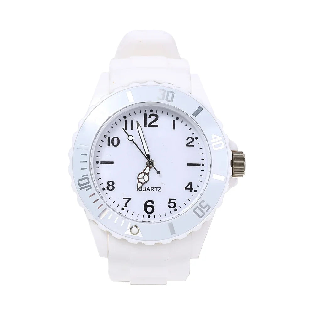 Fashion Casual Watches Silicone Lady Quartz Watch Student Female Classic Vintage Clock Electronic Student Couple WristWatches