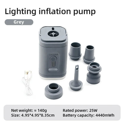Electric Air Pump for Inflatables Portable Mini Vacuum Pump Blow Up Pool Raft Bed Boat Toys, Vacuum Bags Yoga Exercise Ball