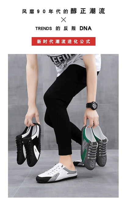 Half Slipper for Men Classic Summer Casual Shoes Men's Flat Shoe Slippers Concise Men Sneakers
