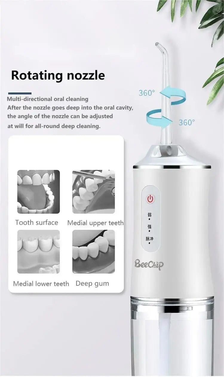 Hqd Portable Household Electric Tooth Washer Teeth Cleaning Oral Care No Harm to Teeth Dental Rechargeable Teeth Whitening