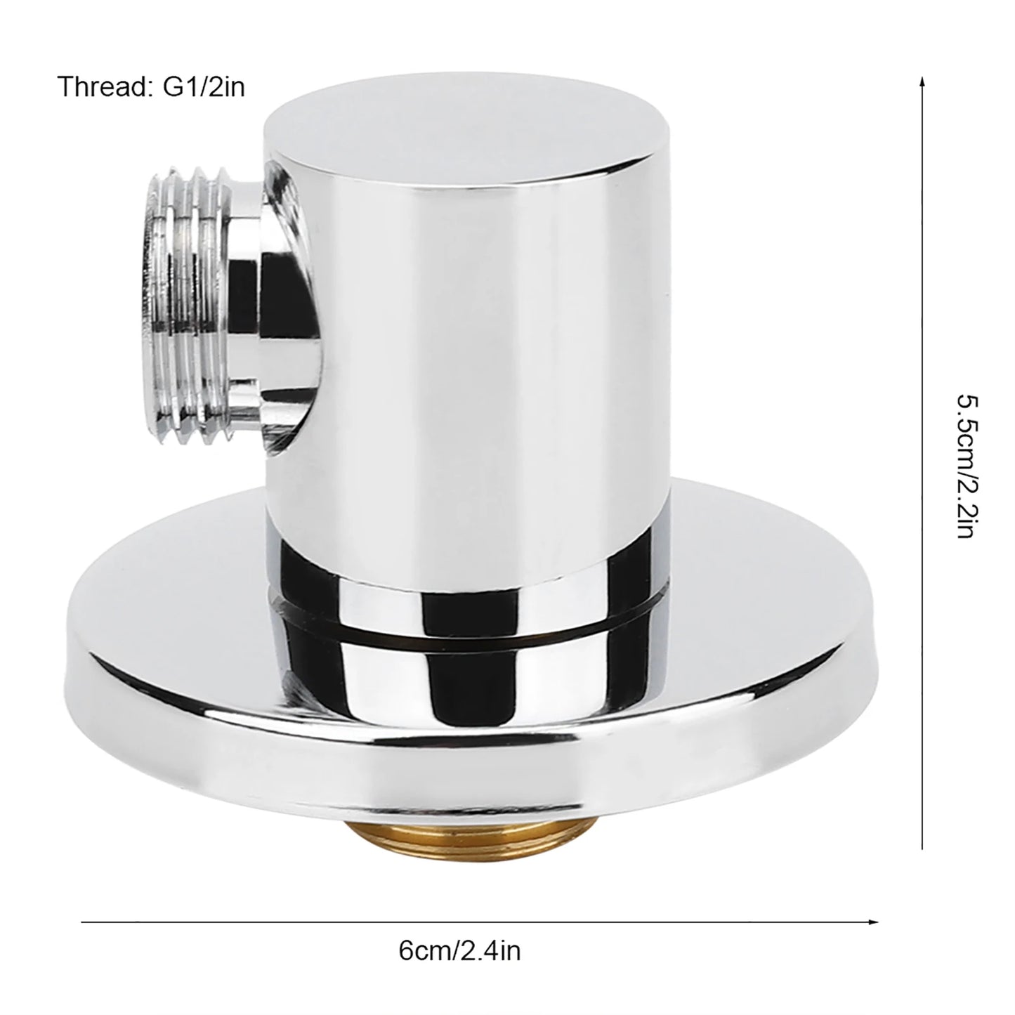 Bathroom Accessories Household Copper Wall Mounted Shower Hose Connector Wall Elbow Bathroom Accessories G1/2in Shower Connector