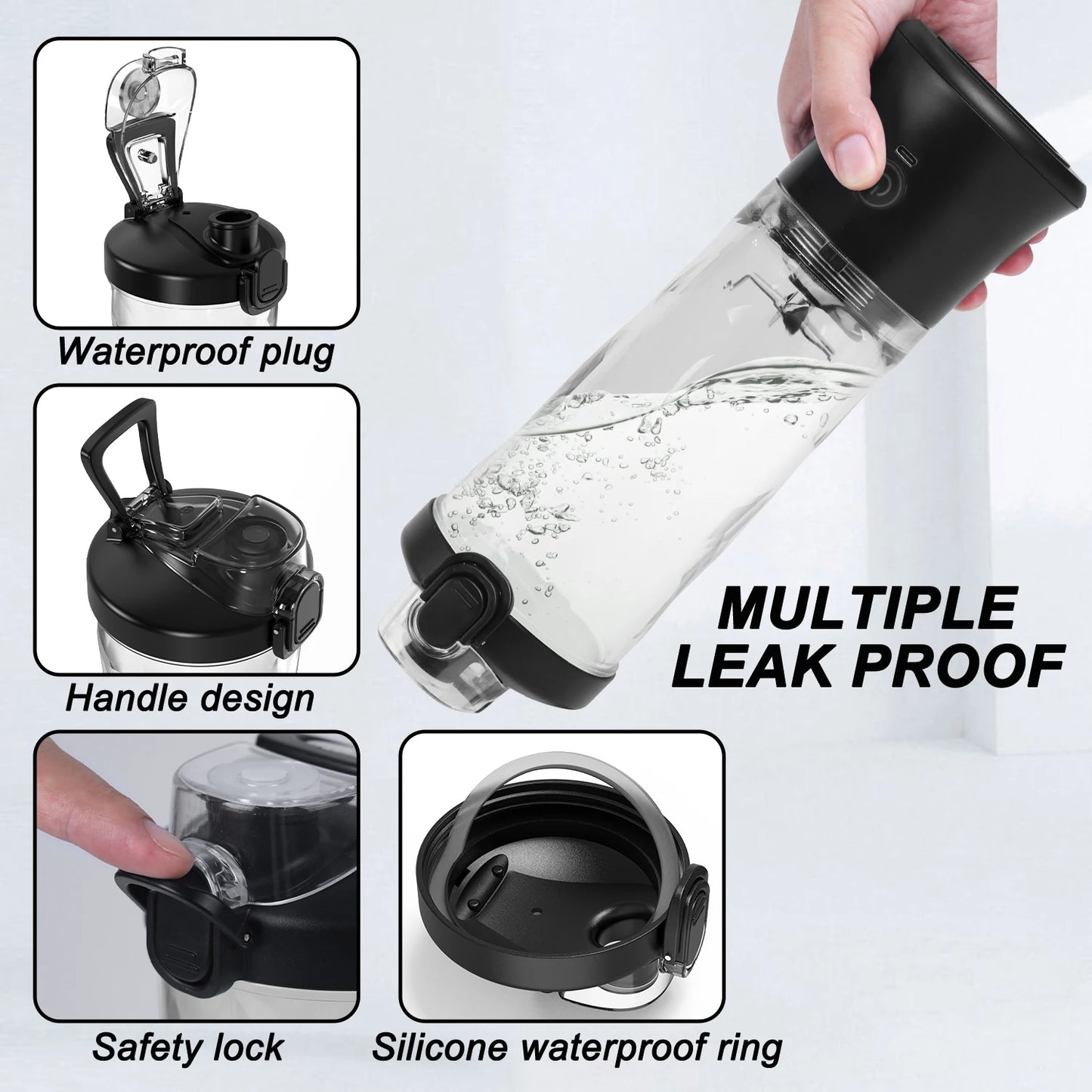 Portable Blender Electric Juicer 600ML Fruit Mixers 2000mAh USB Rechargeable Smoothie Mini Blender Multifunction Juice Maker