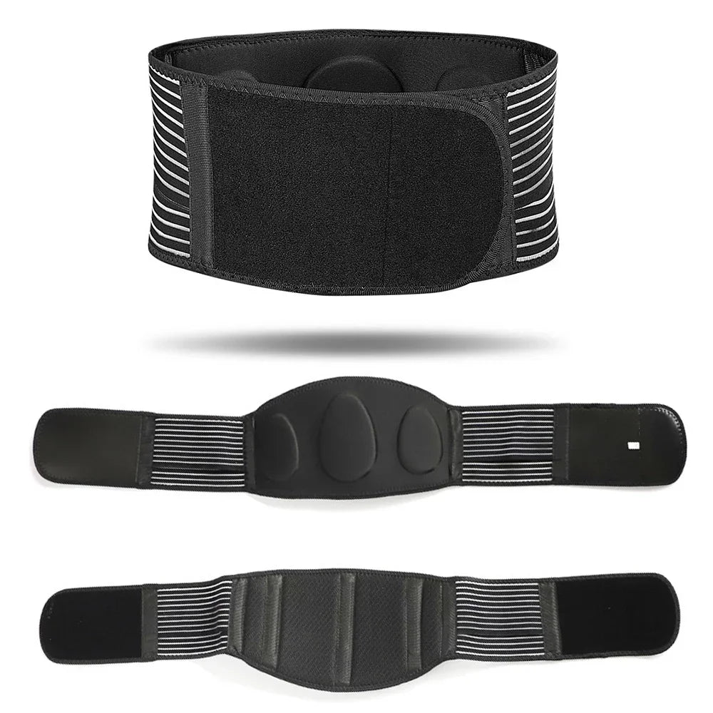 Breathable Back Brace for Lower Back Pain - Lumbar Support Belt w/ Pad for Men & Women - Sports & Work Support"