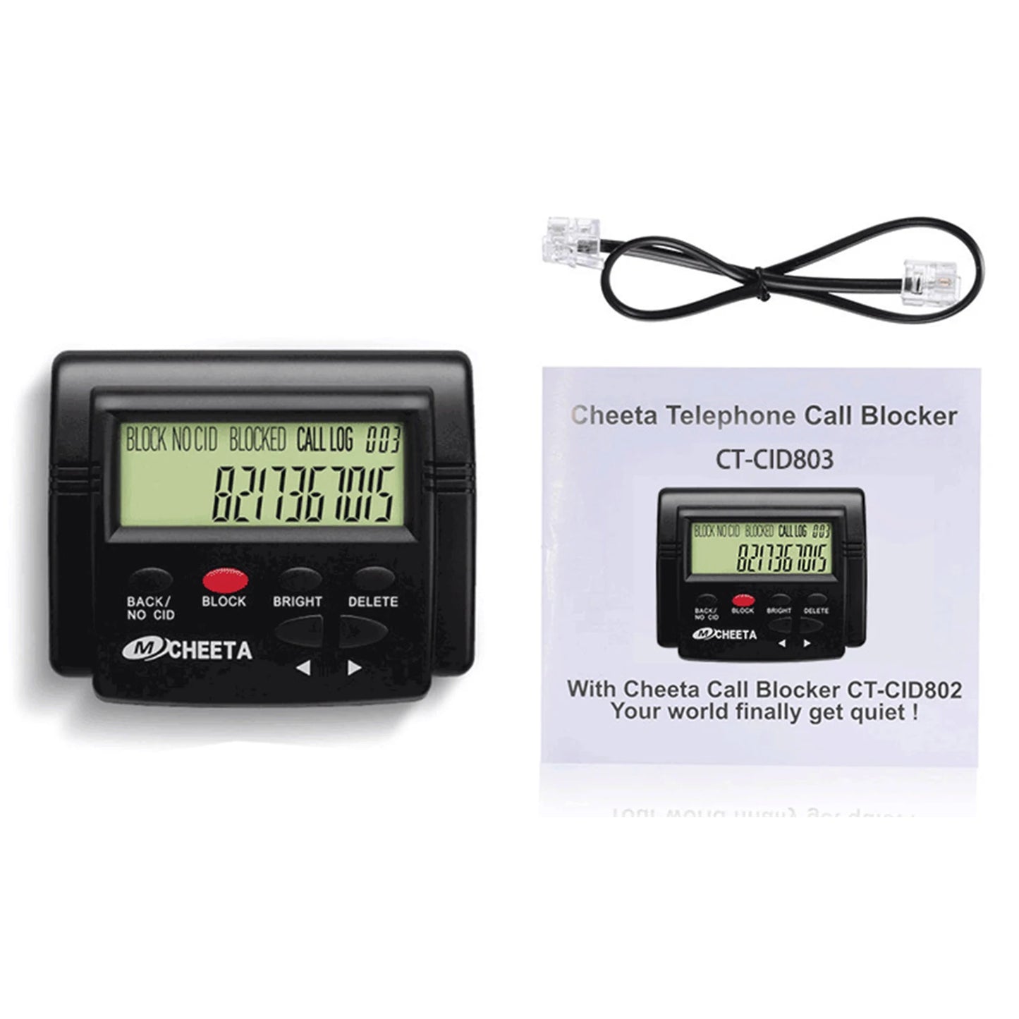 Call Blocker for Landline Phones Telephone 2000 Caller ID Box Blocking One Touch Number Block Unwanted Robocalls Nuisance Calls