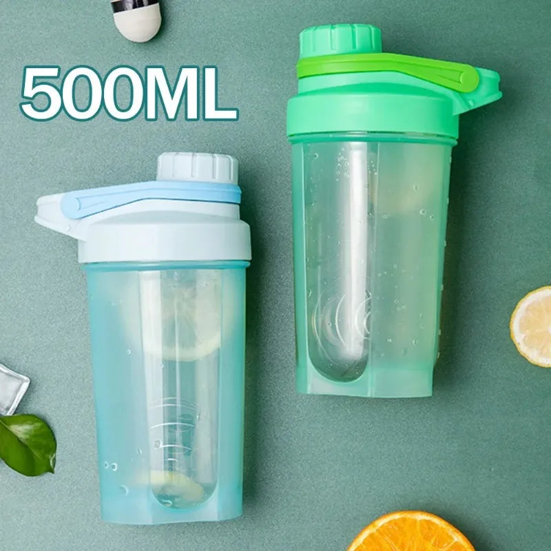 500ML Blender Shaker Bottle with Scale Protein Shakes Leakproof for Powder Workout Gym Sport Mixing Cup Water Bottle